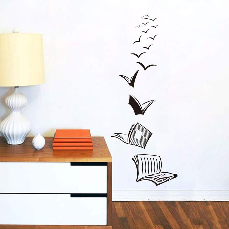 ADECALS Open Book Wall Sticker Reading Wall Art - Image 1